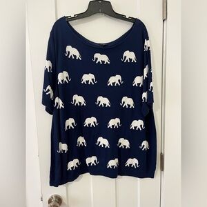 Talbots sweater shirt with elephants size 3x